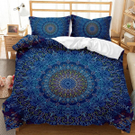 Boheemlaslik Mandala Tekikottide Komplekt &Uuml;heinimese, Queen, King, T&auml;issuurus, Sinine Boho Chic Mikrofiibrist Voodipesu Komplekt Poistele, T&uuml;drukutele, Lastele ja Teismelistele EU Single 135x200cm