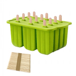 Uued suvised kuumad j&auml;&auml;tiset&ouml;&ouml;riistad puidust pulkadega silikoonist paprikavormid, kohandatud mini silikoonist j&auml;&auml;tisevormid One Size