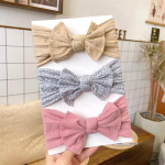 3 tk/kaabliga kootud beebipeapaelad lastele Elastsed beebipeapaelad, t&uuml;drukud, turban, lapsed, juuksepaelad vasts&uuml;ndinu peakattega beebijuuste aksessuaarid 3pcs