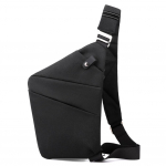 Reisipersonal Vargusvastane Crossbody kott Mini Cross Body kotid Meeste &Uuml;he &otilde;la Sling kott Vabaaja Veekindel Meeste Rinnakott Left Shoulder must