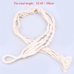 Makramee rippuv korvihoidja lillepuu, k&auml;sitsi valmistatud potihoidja, džuudist k&ouml;iest punutud k&auml;sit&ouml;&ouml;lillepotid, aiakaunistused style 4