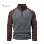 S&uuml;gistalv meeste top poolt&otilde;mblukuga krae, kaelus kaitsev Colorblock polaarfliis keskmise pikkusega pullover dressipluus t&auml;navar&otilde;ivaste kooli tutvumiseks M armee roheline v&auml;rv
