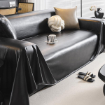 Diivanir&auml;tik &Uuml;hes t&uuml;kis nahkdiivani kate Kassi k&uuml;&uuml;nte vastu kriimustuskindel Juustele mittekleepuv Veekindel Tehniline kangas Kate Varjund Pillow case lahe must v&auml;rv