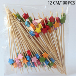 100 tk. Puidust s&uuml;damekujulised puuviljahambatikud as the picture