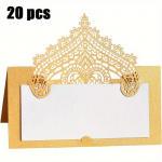 1komplekt/20tk kolmem&otilde;&otilde;tmelised pitsist istmekaardid, laser&otilde;&otilde;nestusega k&auml;sitsi kirjutatud p&uuml;hadekaardid, pulmalauakaardid nimekaardid pulmatelgi vahekaardid Pack of 20