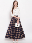 Naiste Disainer Viskoos Rayon Etniline Top Seelik Komplekt India Bollywood Etniline S&auml;rk Lehenga XS sinine