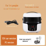 Kompaktne 2L multifunktsionaalne autok&ouml;&ouml;gi riisikeetja (12-24V) 12V standard version must/valge