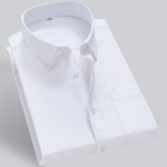 Suure suurusega meeste vabaaja pikkade varrukatega s&auml;rk valge sinine must nutikas meeste seltskondlik kleit plussile M