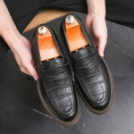 T&auml;iesti Uued Retro Meeste Ametlikud Kingad Brogue Stiilis Peo Nahast Ametlikud Kingad Pulmakleidikingad Meeste Madalad Nahast Oxfordid Slip-on Mokassiinid 6 must