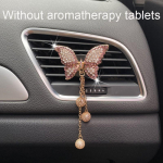 Butterfly auto &otilde;huventiili klamber &otilde;huv&auml;rskendaja autode sisekujundus &otilde;hu v&auml;ljalaskeava Bling Diamond Butterfly autotarvikud interj&ouml;&ouml;r naisele roosa