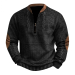 Meeste Retro Casual gradienttr&uuml;kiga kampsun L