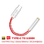 Type C kuni 3,5 mm heliadapteri kaabel CX31993 HiFi DAC Digitaalne dekodeerimine K&otilde;rvaklappide v&otilde;imendi iPhone 15 16 / Huawei / Xiaomi / Samsungi jaoks white