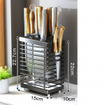 H&otilde;bedane must v&otilde;rgust roostevabast terasest noahoidja seinakinnitus lauaarvuti noaalus Metallist 9 pesa koka k&ouml;&ouml;ginoad hoiureiil