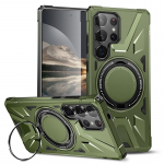 &Uuml;hev&auml;rviline juhtmevaba laadimis&uuml;mbris Samsung S25 Ultra S24 S23 FE A55 A35 A15 A54 A14 A34 A24 metallist r&otilde;ngasalusele p&otilde;rutuskindel magnetiline tagakaas Samsung S25 must