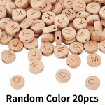 20/40/60tk 10mm kirjaga puidust helmed &uuml;mmargused lamedad kirjahelmed naturaalsest p&ouml;&ouml;gipuust lamedad puidust helmed 1,6 mm auguga m&auml;nnipuu helmestega, ehete valmistamine ja meisterdamine 20pcs