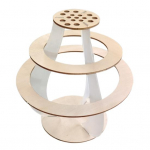 Youshengi puidust pusle-lillevaas koos varrehoidjaga Raske meisterdamise ehitusplokk lillekimpude vitriin Kodukontori t&ouml;&ouml;laua kaunistus B