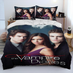 Uus film The Vampire Diaries voodipesukomplekt &Uuml;hekohaline Kaksik T&auml;issuuruses Kuninganna Kuningas Suuruses Voodikomplekt T&auml;iskasvanud Laps Magamistuba Tekikotikomplekt Kodutekstiil EU Twin 135x200cm