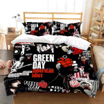 Green Day ' AMERICAN IDIOT Voodipesukomplekt &Uuml;hekohaline Kaksik T&auml;issuuruses Kuninganna Kuningsuuruses Voodikomplekt T&auml;iskasvanu Laps Magamistuba Tekikoti Komplektid Voodilina Komplekt 175X220cm-3pcs