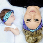 2 tk/komplekt Beebi juuste aksessuaarid Bow Hair Band Mom Kids Merineitsi peapael Peapael blue