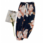 Naiste suvised puuvillased siidist s&auml;&auml;sevastased lahtised Beach Bloomers pidžaamap&uuml;ksid One Size (90-140lbs)
