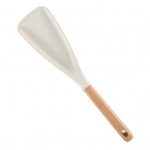 Silikoonist keedulusikas salatilabidas Kuumakindel puidust k&auml;epidemega k&ouml;&ouml;gin&otilde;ud mittenakkuvate k&ouml;&ouml;gin&otilde;ude jaoks 1pc valge