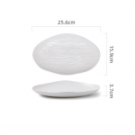 Lumivalge Veelainetega Keraamiline Kalataldrik Ebakorrap&auml;rane Ovaalne Taldrik Sushi Taldrik Aurutatud Kala Taldrikud Hotelli Loominguline Suur Lauan&otilde;u