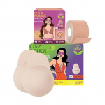 PINQ POLKA Premium korduvkasutatav rinnat&otilde;stetass (Alasti) (CD tass) - 2 tk ja rinnateip (Alasti) surumiseks/t&otilde;stmiseks - 1 tk