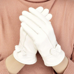 Naiste nahkkindad &Uuml;hev&auml;rvilised S&uuml;gistalvised Soojad Kaitsekindad V&auml;listarvikud valge