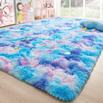 Pehme ja kohev tie-dye vaip magamistuppa, lastetuppa, &uuml;hiselamusse ja klassiruumi 120x180 cm