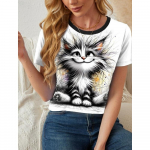 J&otilde;ulud naiste T-s&auml;rk Armas p&otilde;dra lumememm 3D-prindiga &uuml;lisuur T-s&auml;rk Uus mood J&otilde;uluvana Naiste riided Naiste topsid T-s&auml;rk XS