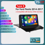 Ossuret 2din Android Autoraadio Ford Fiesta 2009 - 2017 jaoks Autoraadio Multimeedia Video M&auml;ngija GPS Navigatsioon Peaseade Carplay 4G WIFI Intelligentne DVR P3CP C 4Core 2G 64G