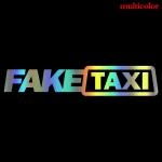 Naljakas FAKE TAXI auto kleebis FakeTaxi kleebise embleem isekleepuv vin&uuml;&uuml;l universaalne BMW Ford Toyota VW Honda Kia Opel Kia jaoks