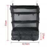 Riiete hoiuriiul Kodu hoiustamine Reisikohvri riiulid Reisihoiukott Kaasaskantav konks Riiete riidepuu Garderoobi hoidja must