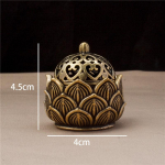 Retro vasest lootose tasku &otilde;&otilde;nsad viirukipulgad P&otilde;leti messingist viirukihoidja kaanega Sandlipuust viirukihoidja budismi kodukaunistus