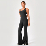 Joogariiet &Uuml;hes t&uuml;kis kellukad P&uuml;ksid Naiste Nude Tihedalt liibuv Tantsimine Fitness &Uuml;likond Puusade T&otilde;stmine Spordi Jooksmine Jumpsuit S must