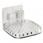 Seinale kinnitatav seebikarp koos eemaldatava &auml;ravoolualusega, tugev kandev&otilde;imega isekleepuv, kergesti paigaldatav seebialuse riiul kollane