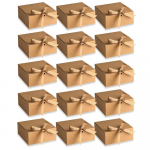 15 tk Elegantset kaanega kinkekarpi, kinkekarbid, ruudukujuline kinkekarp &scaron;ampanjav&auml;rvi &uuml;mbrispaberiga, paelad, maiustuste karbid pulmadeks, s&uuml;nnip&auml;evadeks ja p&uuml;hadeks 15pcs khaki