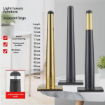 Reguleeritavad Metallist M&ouml;&ouml;blijalad: Diivan, Kapp, Kohvilaud, Telerialus Koonusekujulise toruga tugi Titanium Gold - Straight