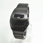 Iron Man Kell Meestele LED Kellasihver Must Roostevaba Teras Elektroonika K&auml;ekell Street Punk Rock Gooti Vanaaegne Retro Kvartskell Mood Sportlik Kell x1