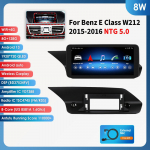 Hizpo kaheksatuumaline 2-DIN autoraadio, toetab Carplay'd, Android Autot, intelligentne RDS, Mercedes Benz W212 E-klassi jaoks:E200 E230 E260 E300 S212 2015-2016 NTG5.0 8W 8G 128G