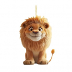 Auto ripats l&otilde;vi kuju dekoratiivne ornament erksav&auml;rviline universaalne akr&uuml;&uuml;lkuju auto salongist Lion