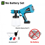 1000ML Juhtmevaba Elektriline Pihustusp&uuml;stol K&auml;eshoitav K&otilde;rge T&otilde;hususega Kaasaskantav Majapidamises Terase Katmiseks V&auml;rvipihusti 18V Akule Without Battery