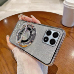 S&auml;ra Glitteriga Plakeeritud Telefoni Hoidik&uuml;mbris Motorola Moto G8 Plus G9 Power G10 Power G9 G8 Play G10 jaoks Stendiga Kate For Moto G8 must