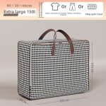 Suure mahutavusega kolimiskotid, riiete hoiukotid, tekid, reisikotid, kodune organiseerimine, tolmukindlad veekindlad kotid 150L must