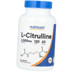 Tsitrulliin tabletid, L-tsitrulliin 2500 tabletti, Nutricost 120 tk (27647024) 120tab
