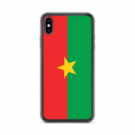 Coque iPhone &ndash; mitmev&auml;rviline &ndash; Drapeau Burkina Faso &ndash; Souple &ndash; TPU &ndash; vertikaalne
