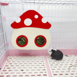 Hanging Grass Pouch for Rabbit Hay Feeder in Cage Small Animals Yellow Chick