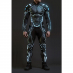 Unisex k&uuml;berpunk 3D digitaalne printimine Halloweeni peo rollim&auml;nguriietus Naiste meeste cosplay kost&uuml;&uuml;m karnevali kombinesoon S
