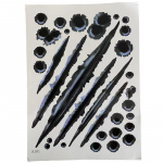 1 tk Naljakad Auto Kleepsud 3D Kuuliauk Auto K&uuml;lg Autokatted Mootorratas Kriimustus Realistlik Kuuliauk Veekindlad Tarvikud T&ouml;&ouml;riistad