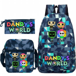 Dandy maailm tr&uuml;kitud mood laste pliiatsikott messenger kott kolmeosaline komplekt alg- ja keskkooli koolikott No Specifications